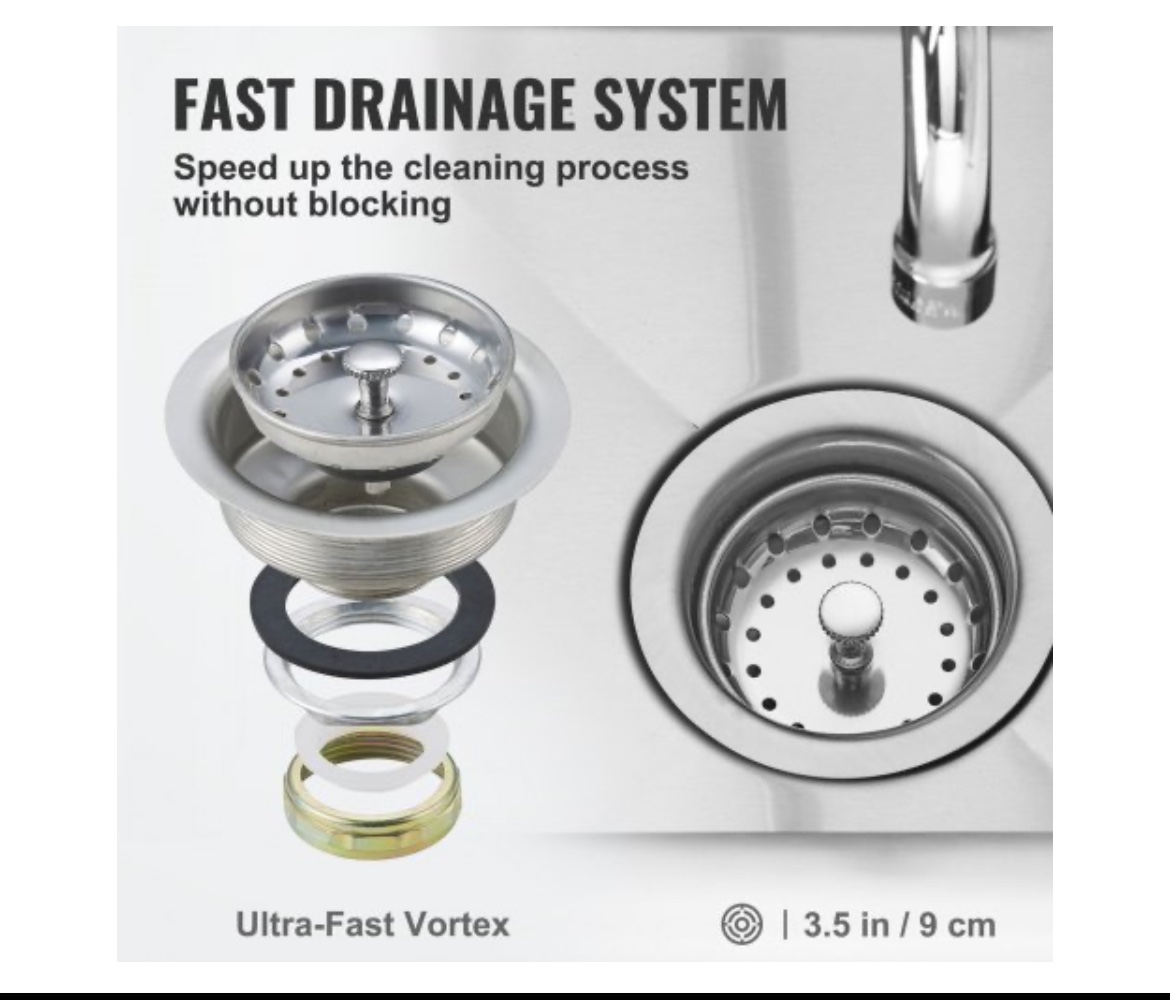 Commercial single bowl sink image indicator(4)