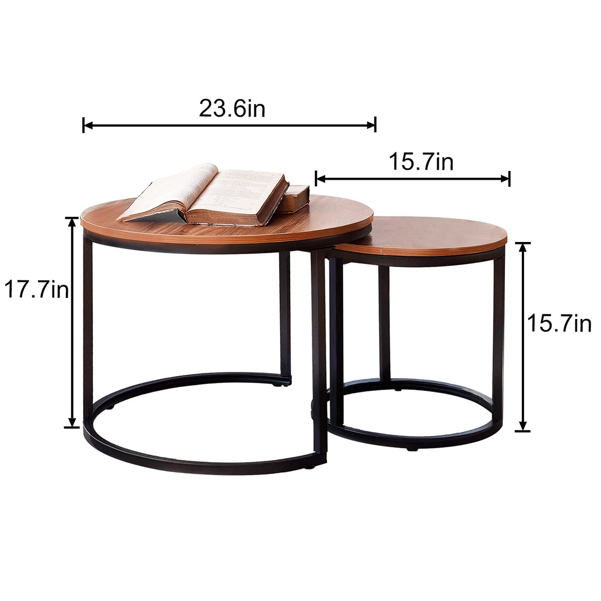 New Aboxoo, Coffee Table Nesting Side, Set of 2 - photo 2