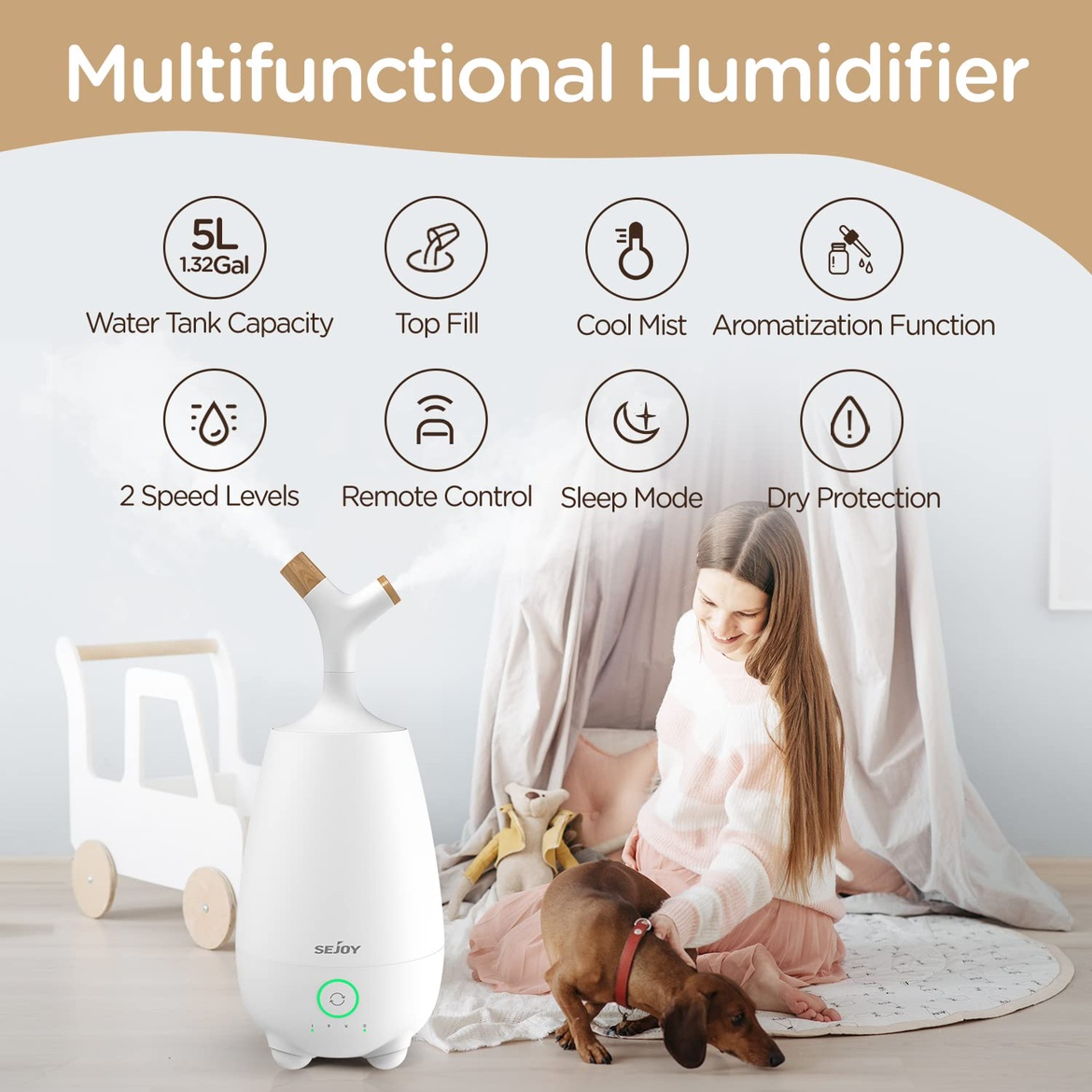 New Humidifiers for Large Room 5L Ultrasonic Cool Mist - photo 4
