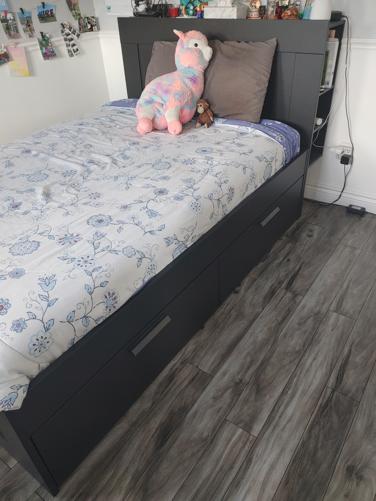 BRIMNES Double Bed w/Storage