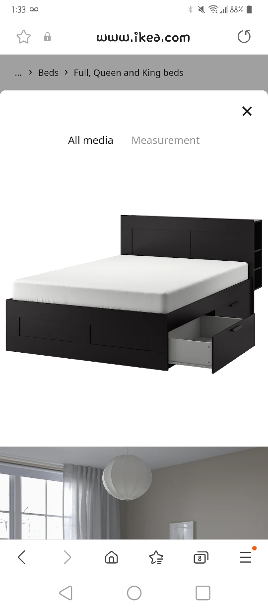 BRIMNES Double Bed w/Storage - photo 2