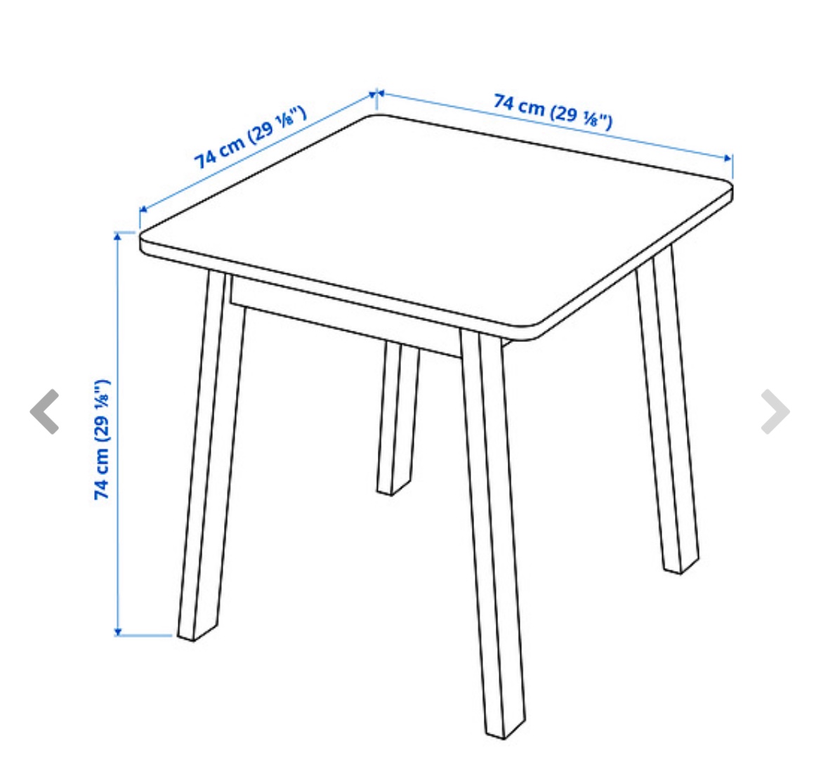 SALE: NORRÅKER table 74x74x74cm - photo 5