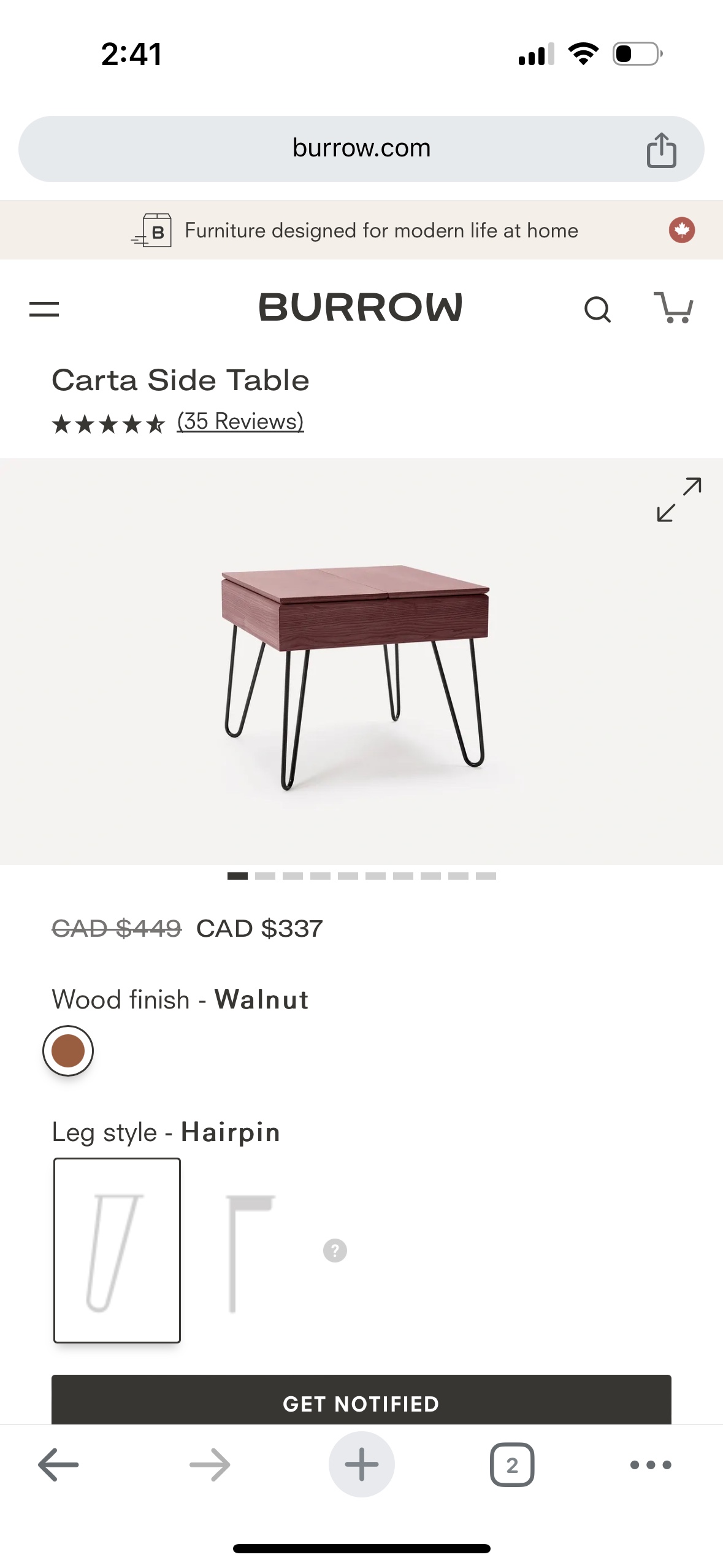 BURROW ‘Carta’ Side Table - photo 4