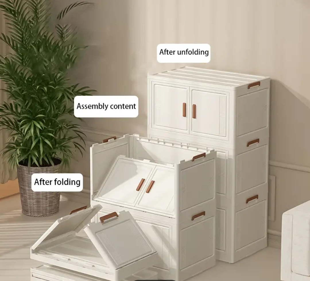 Foldable storage boxes - 2 layers- new - photo 2