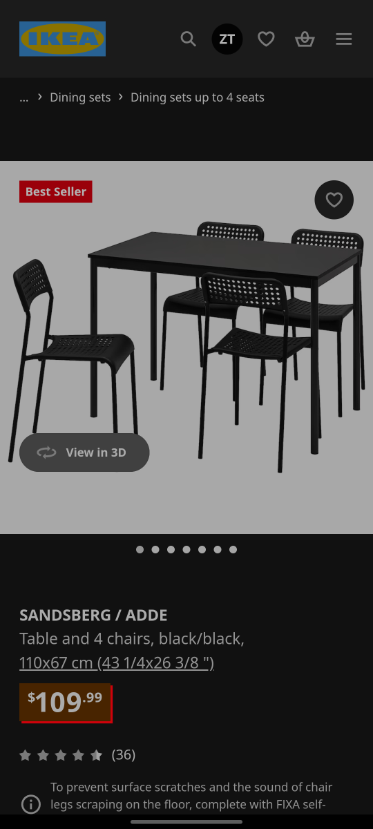 small square table and four chairs ikea - photo 5