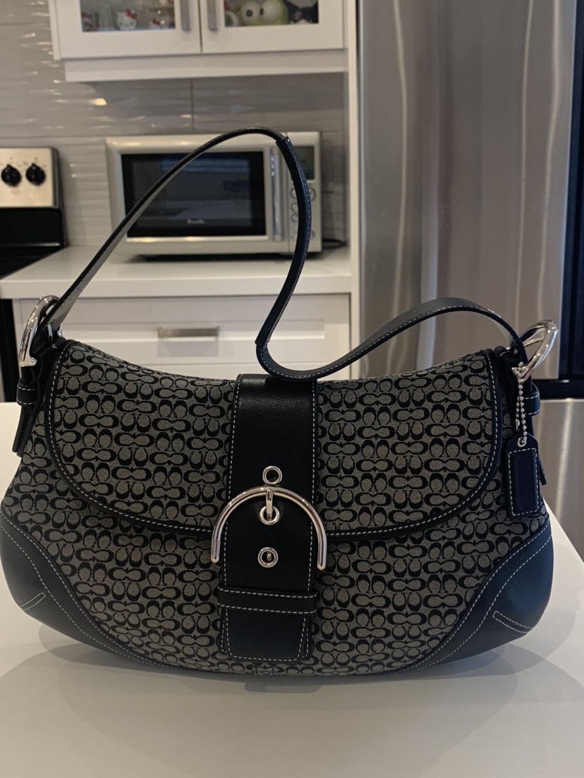 ☘️ Authentic Coach Medium Size Jacquard Soho Shoulder Bag ☘️ thumbnail