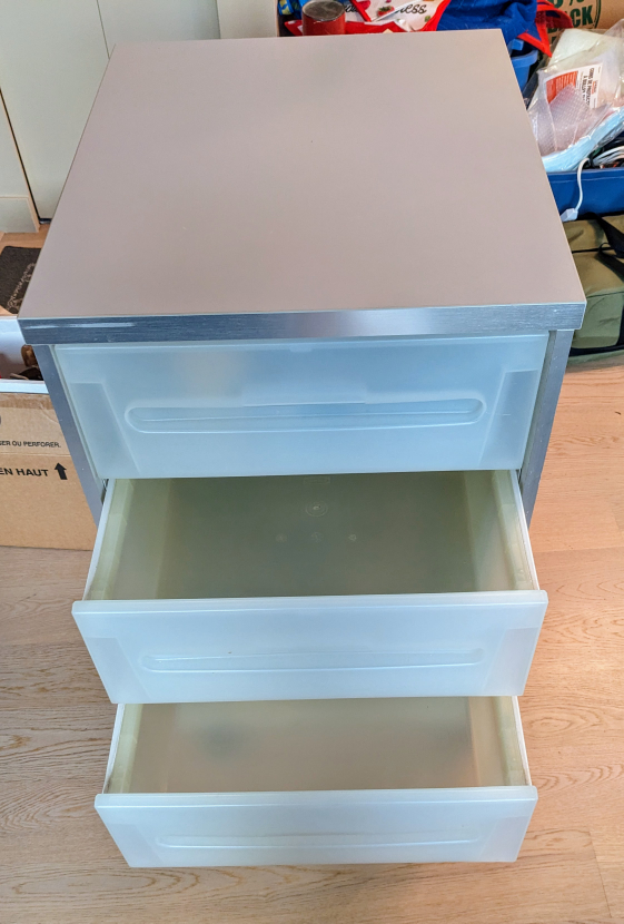 Utility drawers on wheels - 20 in W x 23.5 in D x 35.5 in H - photo 3