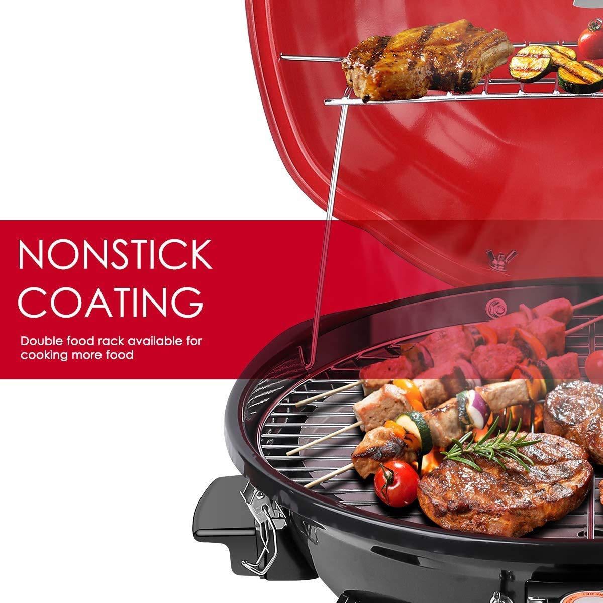 New Electric BBQ Grill, Techwood 15-Serving Indoor/Outdoor - photo 2
