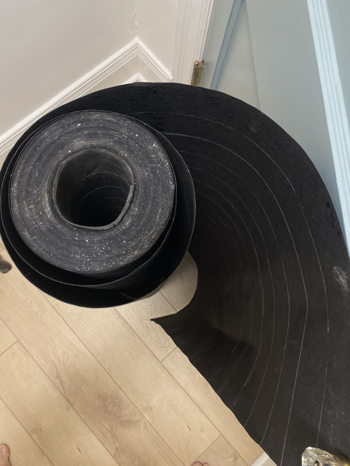 Roll of Black Underlayment
