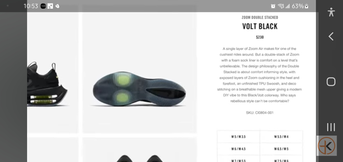 Nike Double Zoom Stacked Women's 9/Men's 7.5 image indicator(9)