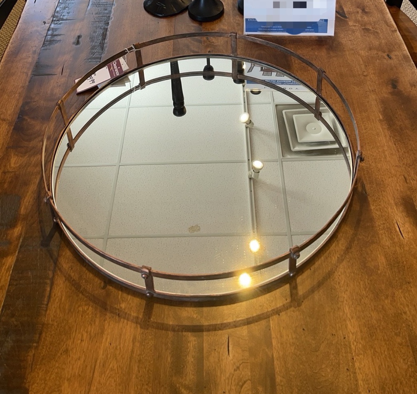 Elegant Decorative Mirrored Tray, brand new thumbnail