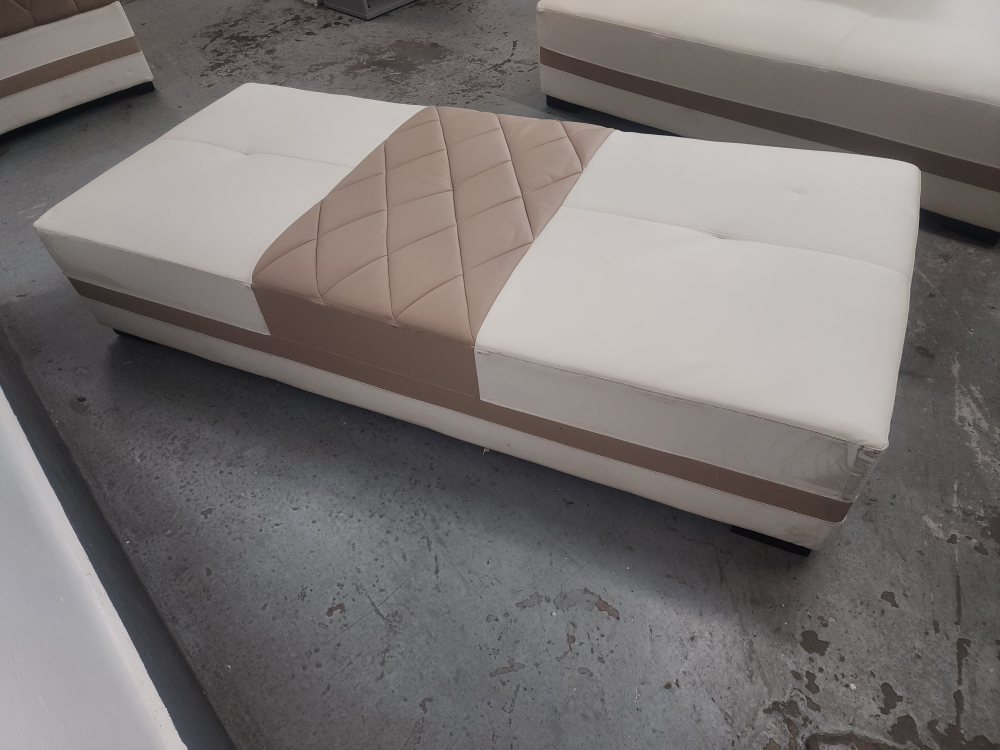 Faux Leather Sectional Sofa with Ottoman - photo 5