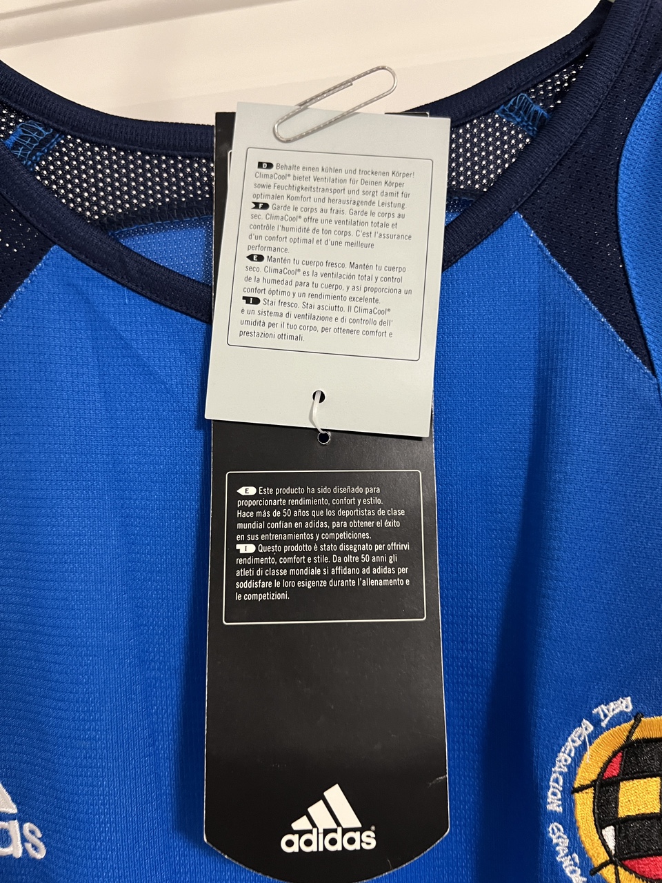 Spainv Blue Bird Soccer Jersey Shortsleeve (2004-2005) image indicator(7)