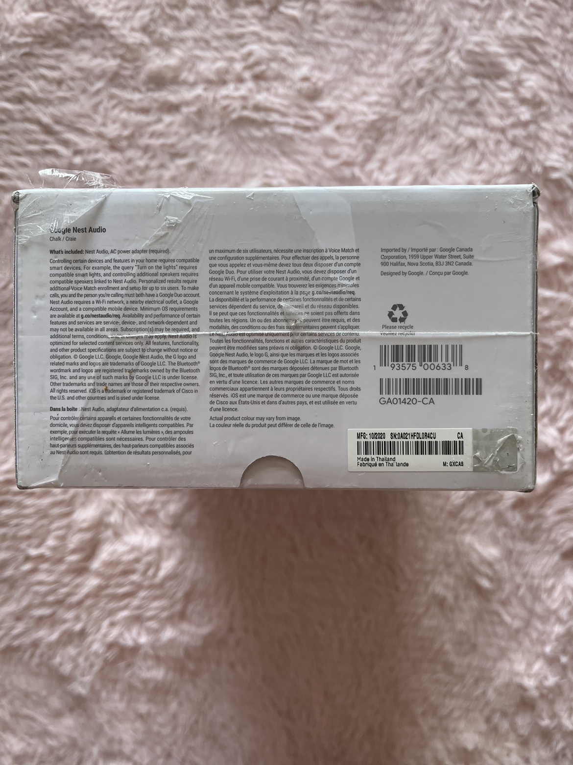 BRAND NEW Google Nest Audio Smart Speaker Chalk - photo 3