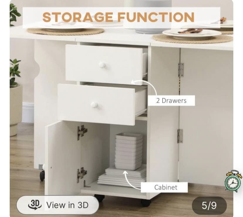 Folding dinning table, nightstand - photo 2