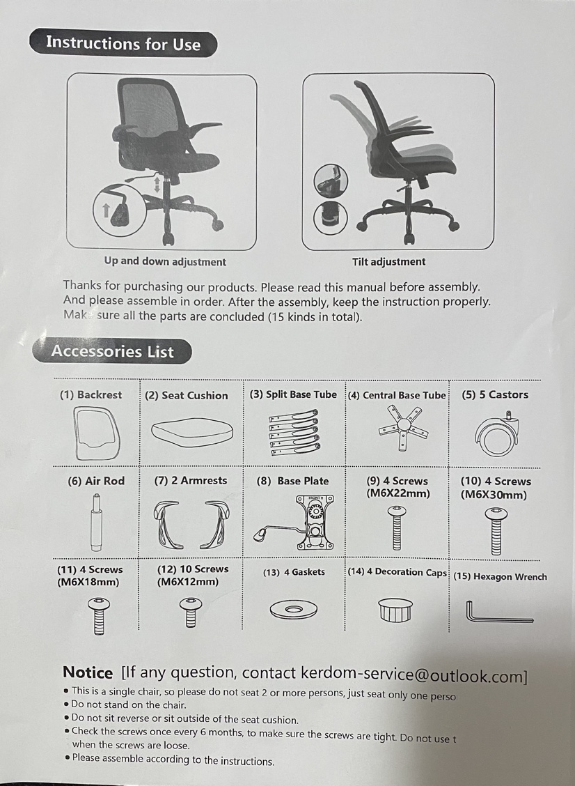 Excellent condition white Office chair - Move out sale - photo 5