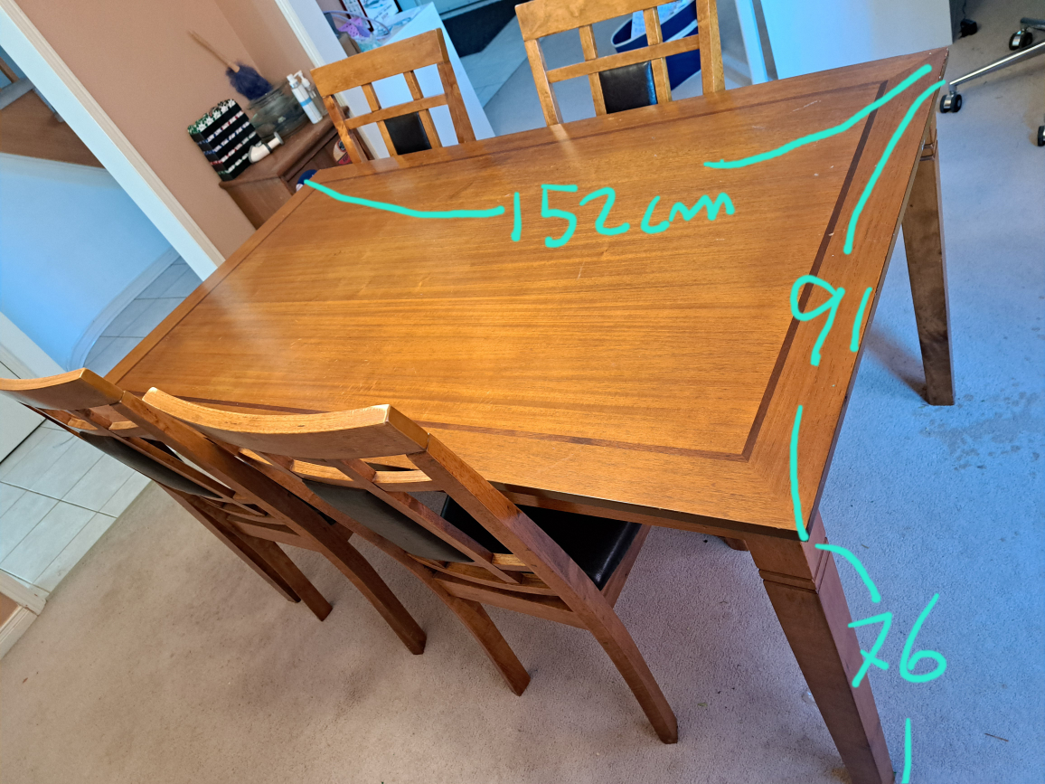 Dining table with 4 chairs