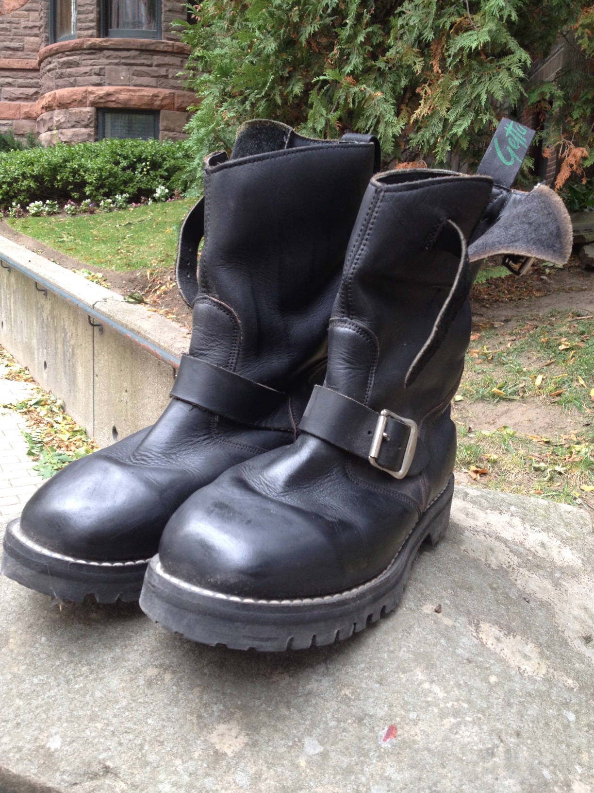RARE 90’s Vintage Black Boot UK Motorcycle 7.5 -8