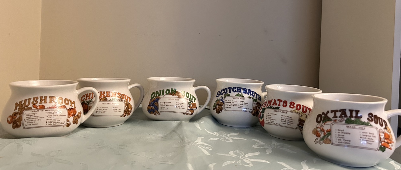 SET OF 6: SOUP MUGS/CUPS thumbnail