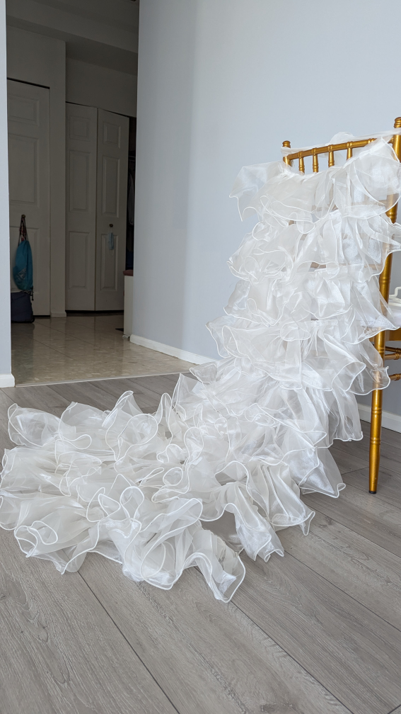 Beautiful Detachable Wedding Train Skirt for Sale