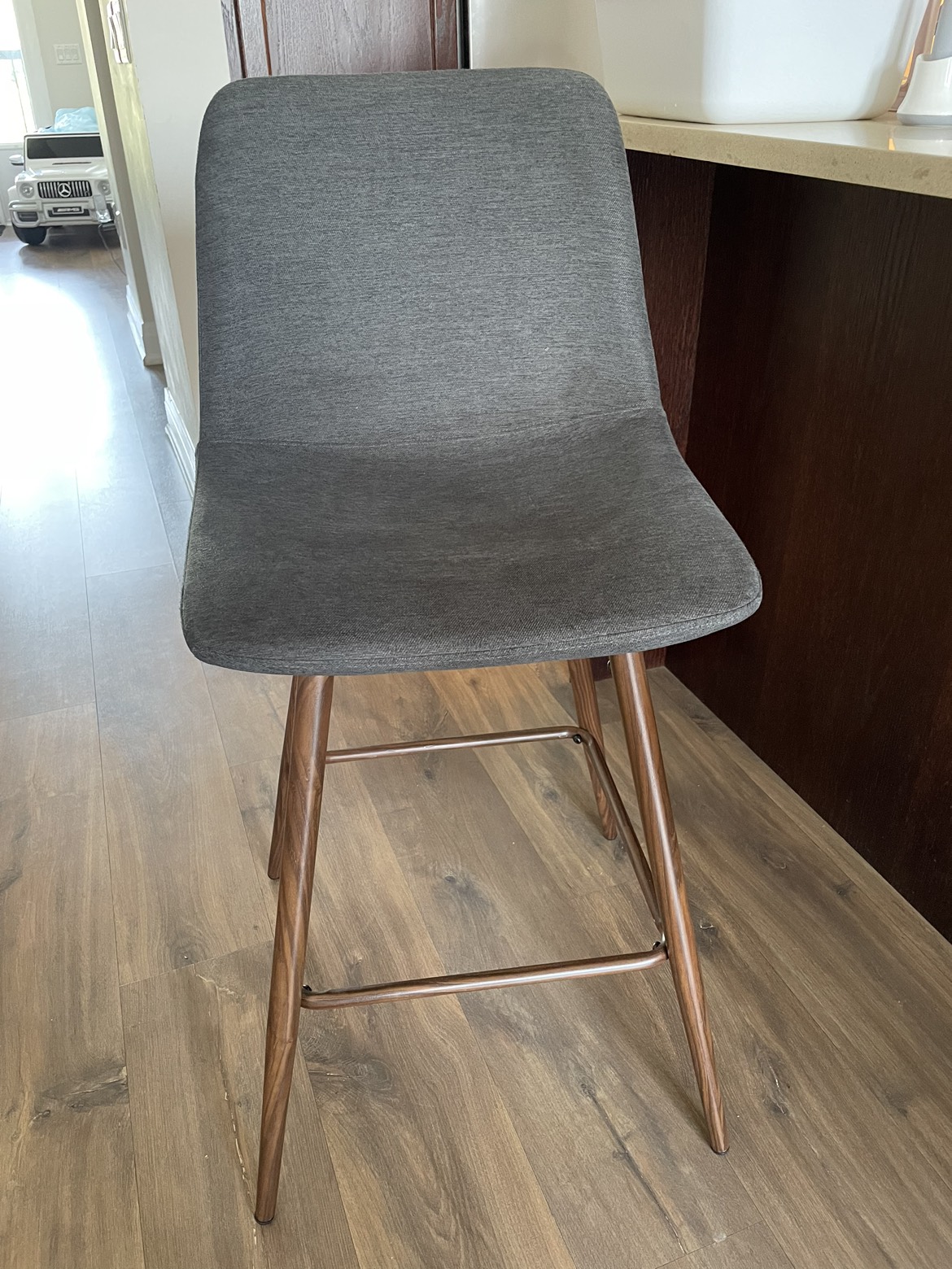 Sleek, minimal bar stools in grey. - photo 4