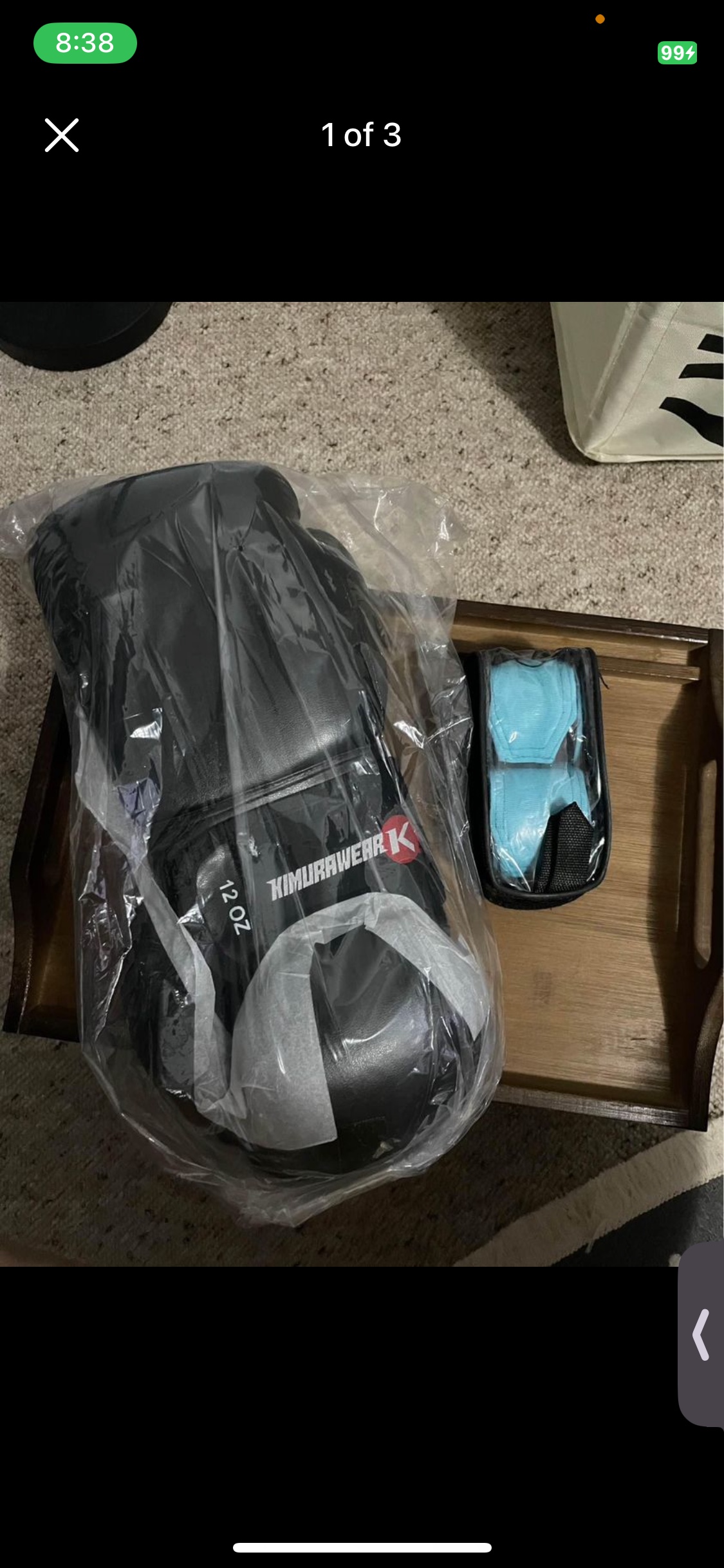 Boxing gloves and wrap