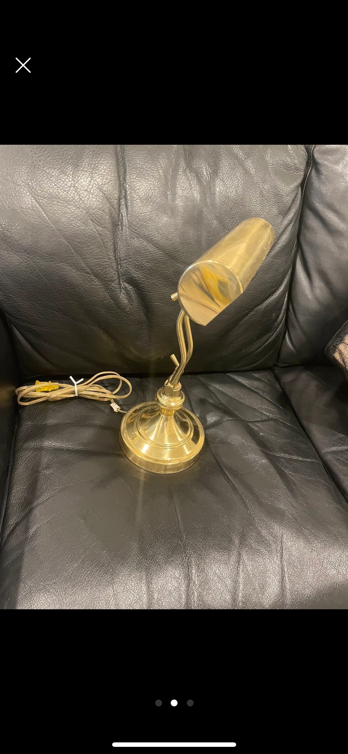 Brass bankers desk lamp