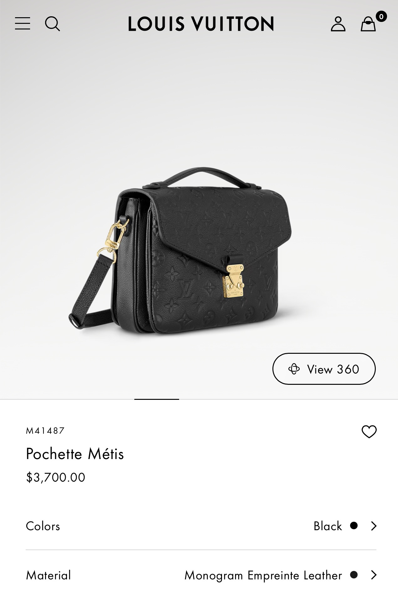 Louis Vuitton Pochette Métis Monogram Empreinte