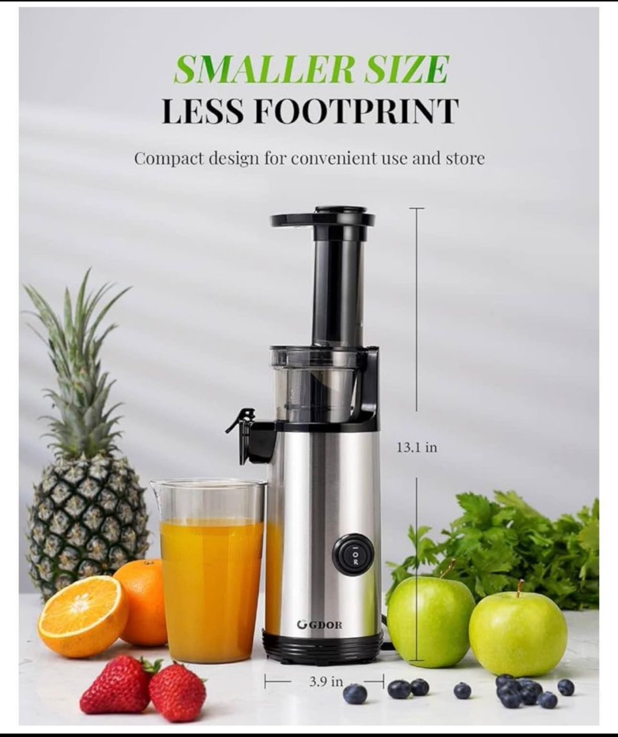 Compact cold press juicer - photo 2