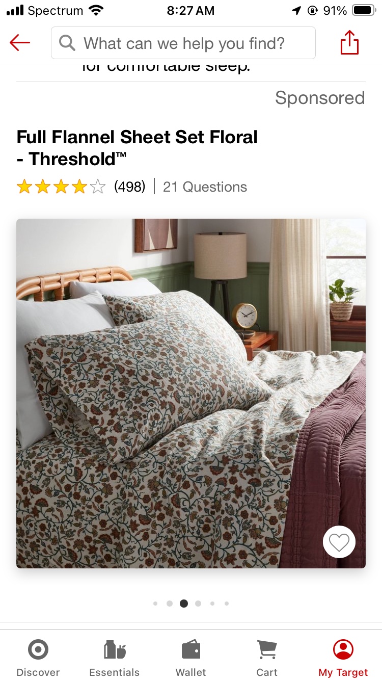 BRAND NEW Beautiful Flannel Sheet Set