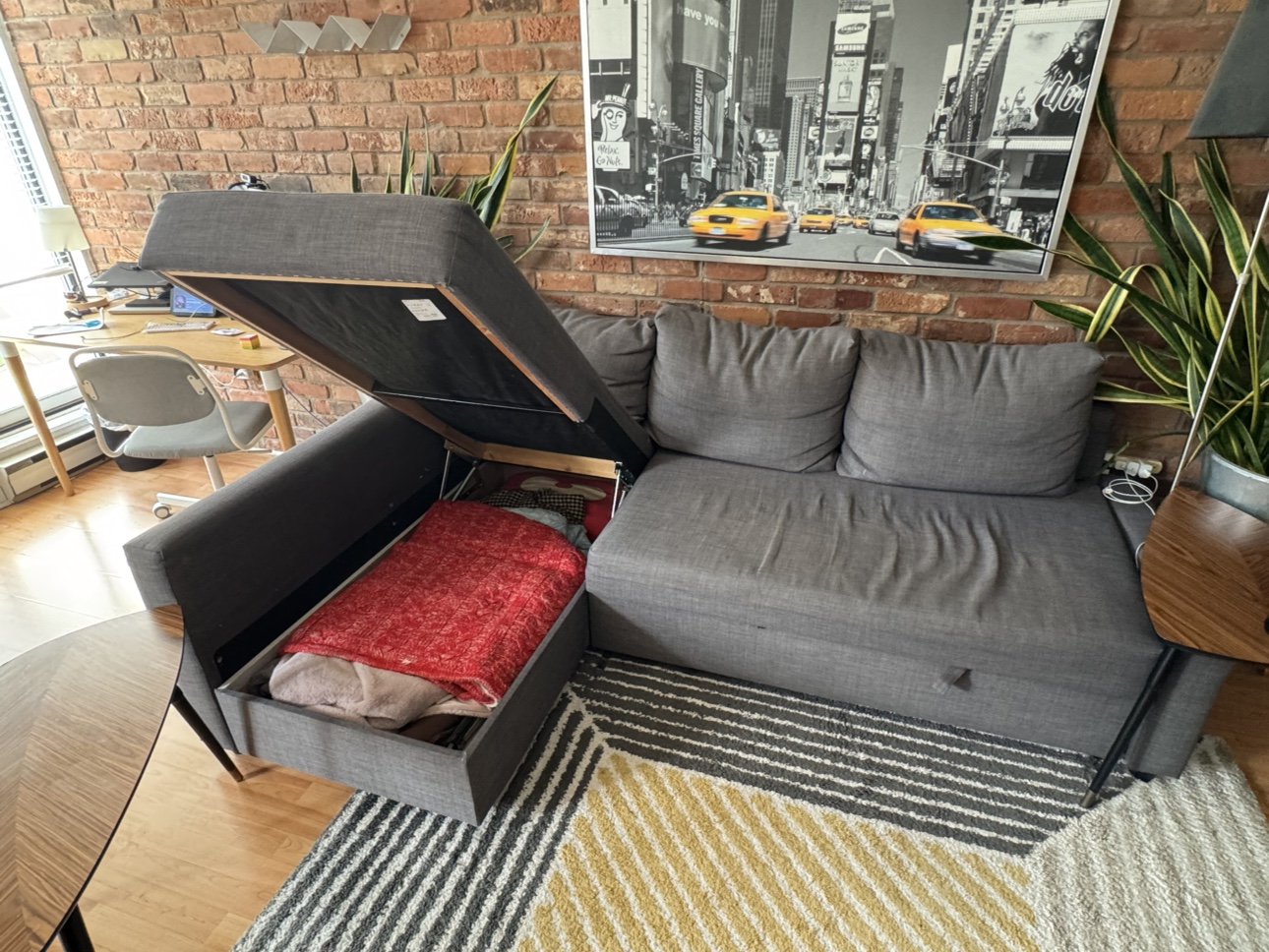 Corner sofa-bed with storage - photo 3