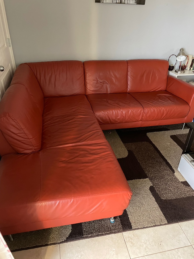 L shape leather sofa - photo 2