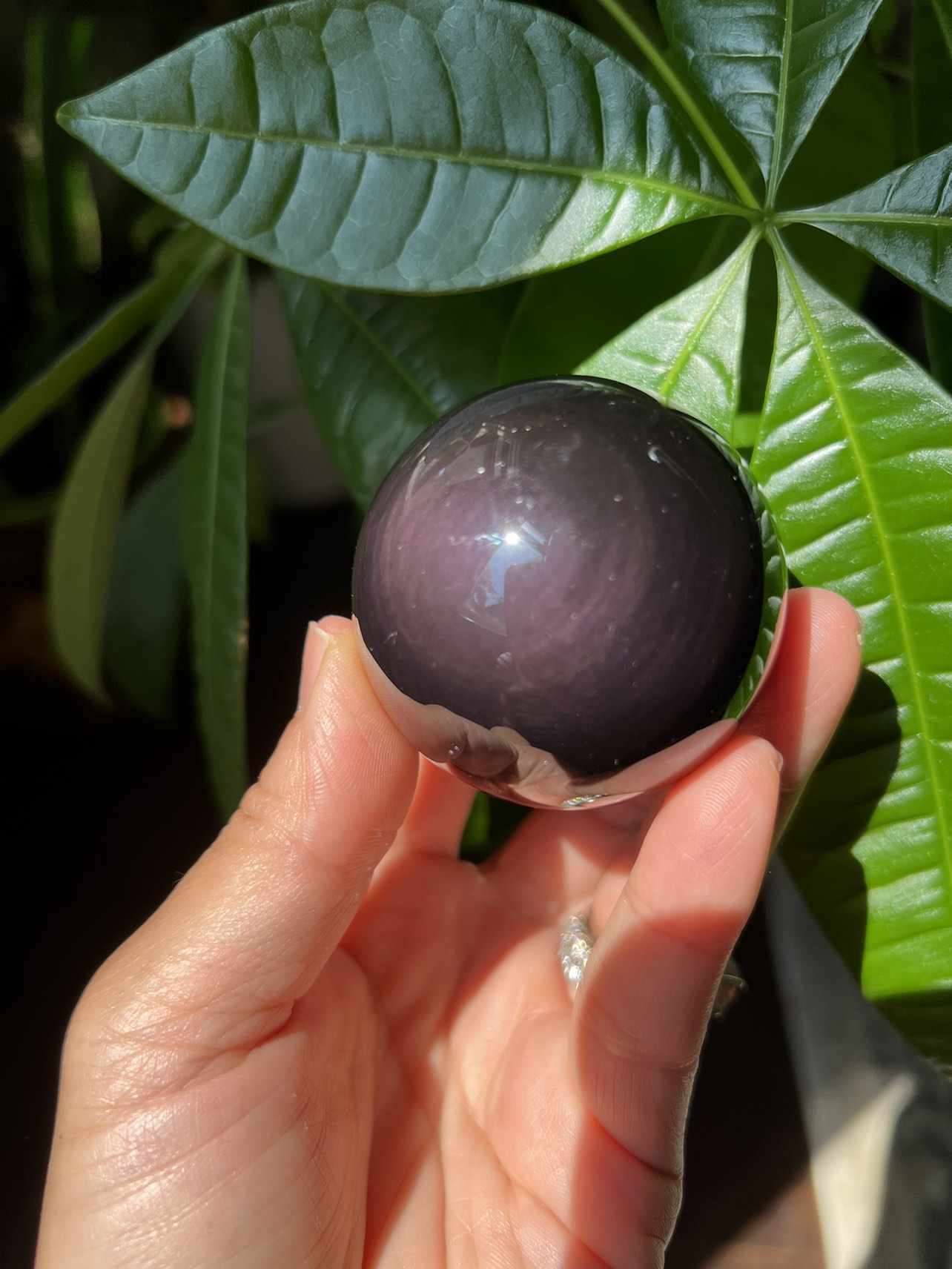 Rainbow obsidian sphere (n) | crystal image indicator(4)