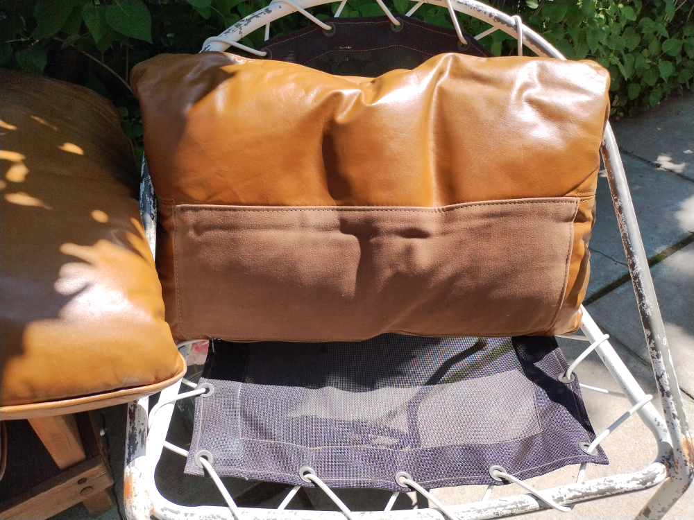 Leather couch cushion set - feather/down fill image indicator(5)