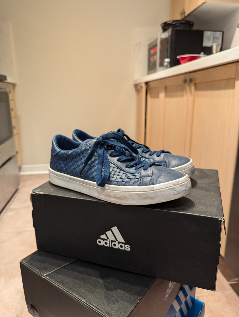 men's blue Adidas shoes size 9