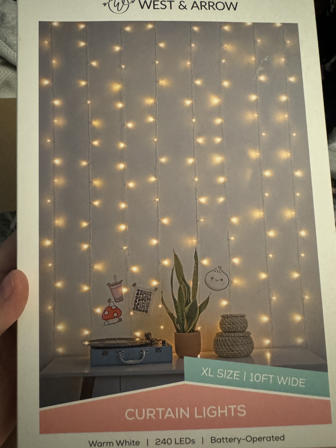 Warm white curtain lights (XL)