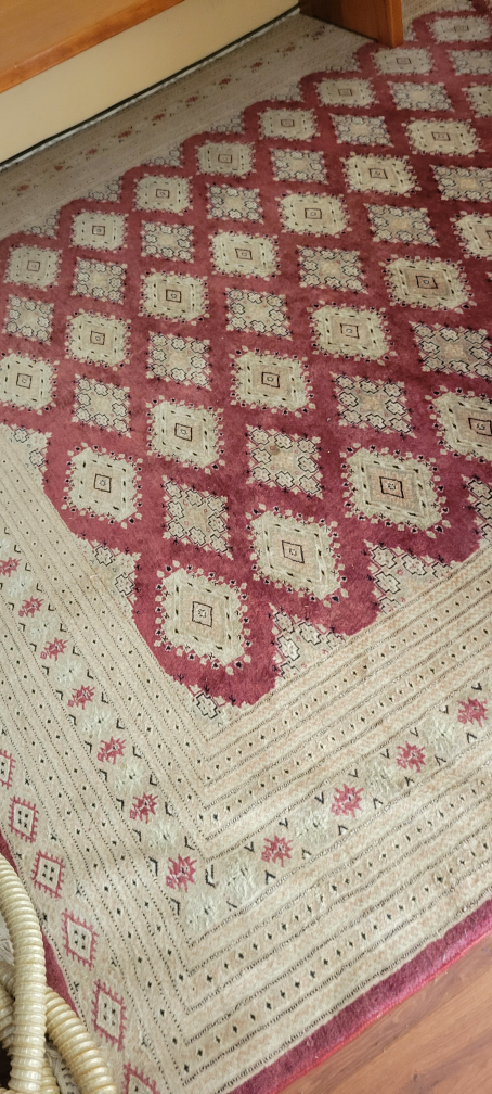 Kashan Rug, Burgundy and Taupe. Made in Lahore. - photo 3