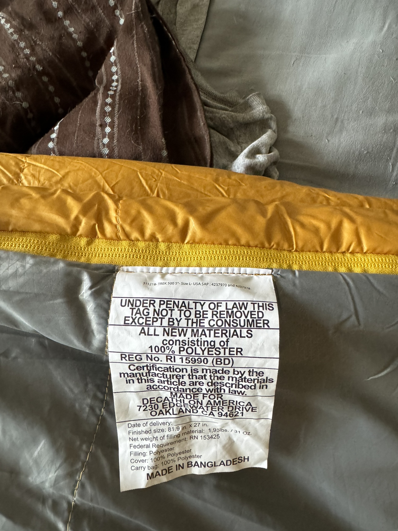 Forclaz TREK 500 sleeping bag - photo 3