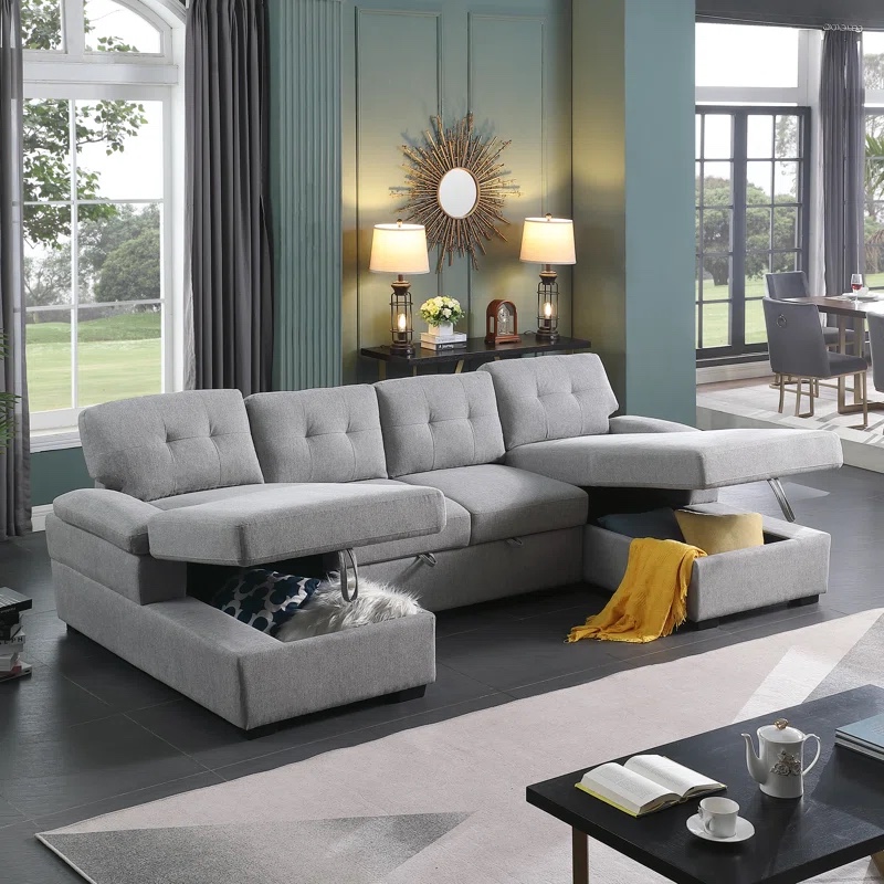 2 in 1 sectional sofa to a Queen sized bed with lots of Storage - photo 3