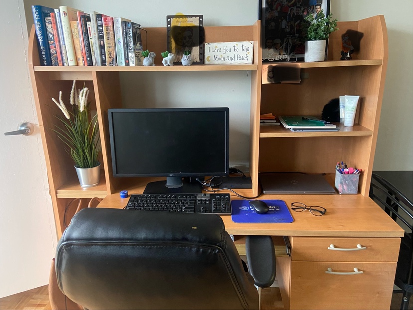 Ikea work desk with shelf