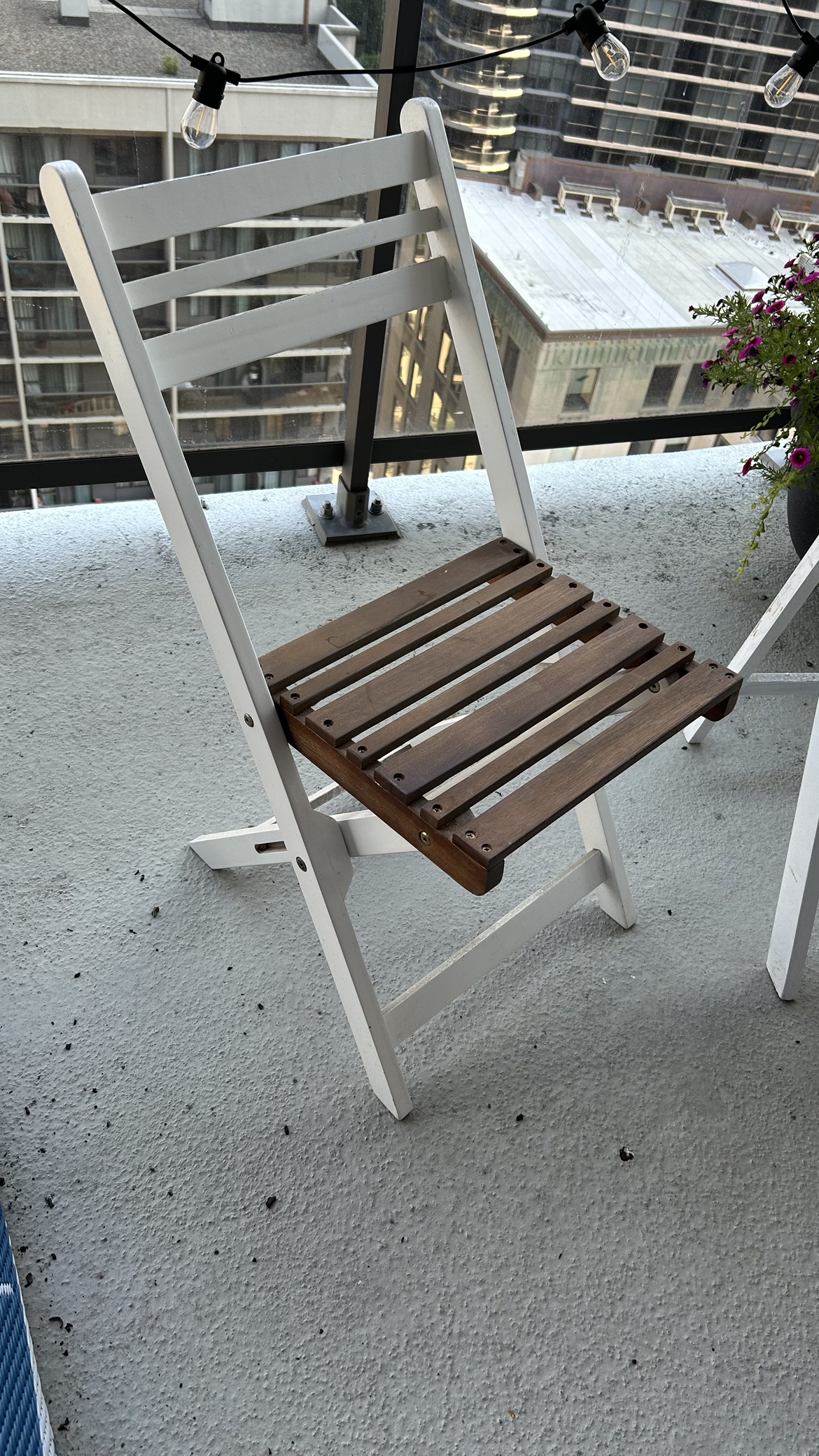 Balcony/Patio Chairs, Table, and Mat - photo 2