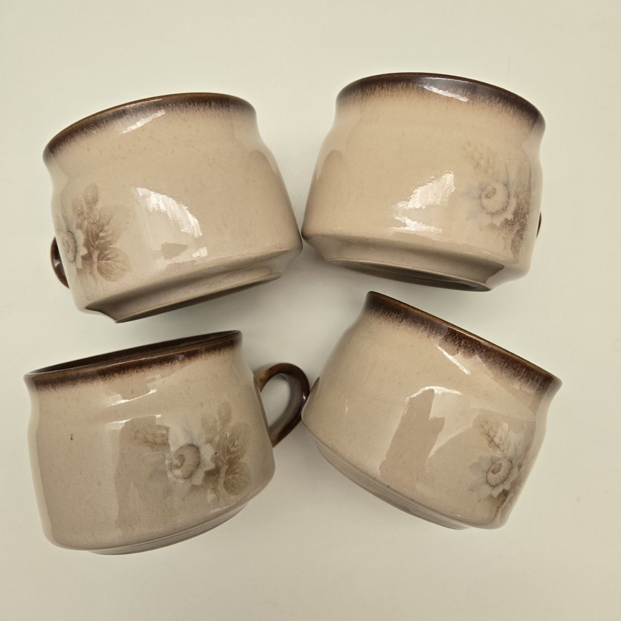 Set of 4 Vintage Denby Stoneware Cup - Great Condition image indicator(4)