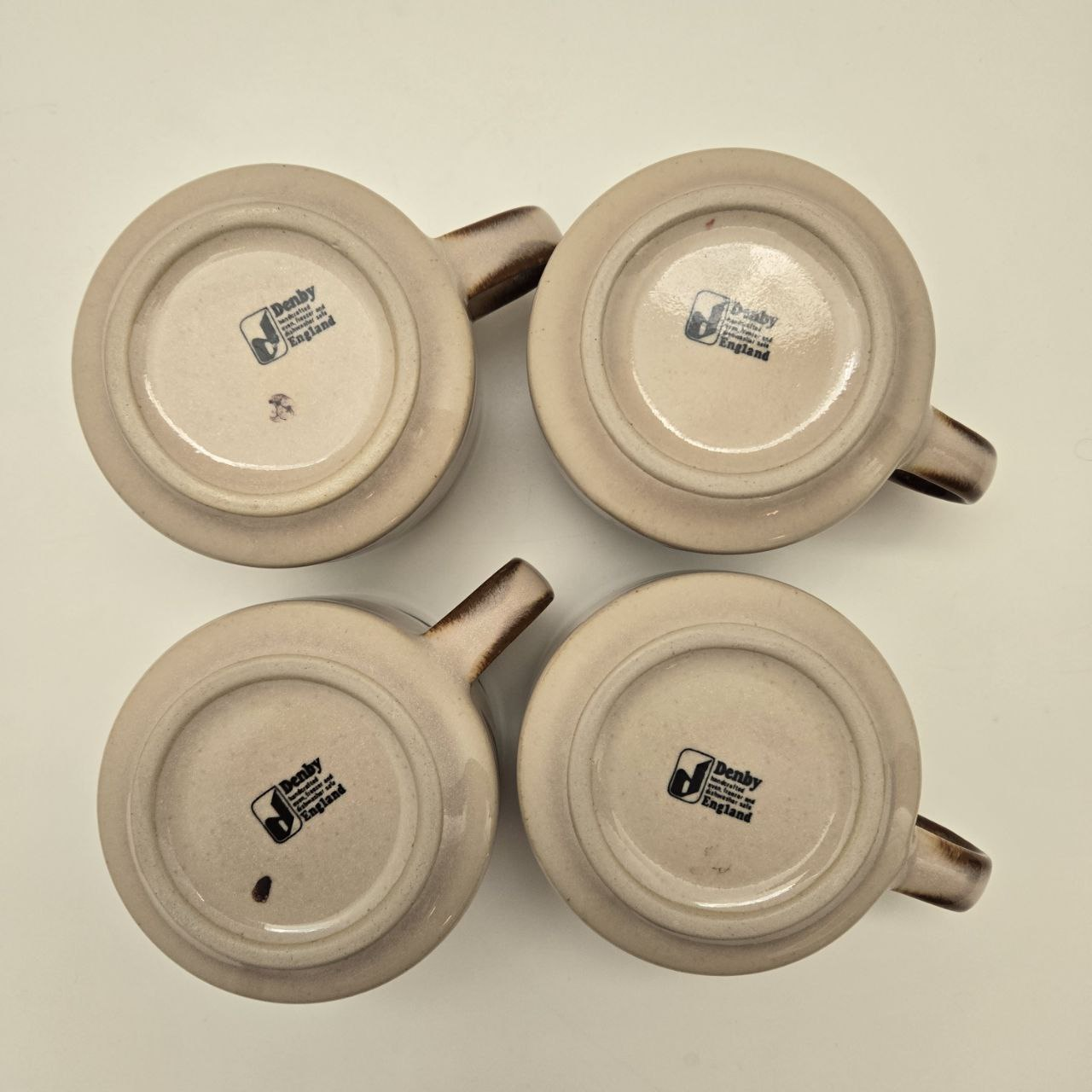 Set of 4 Vintage Denby Stoneware Cup - Great Condition image indicator(6)