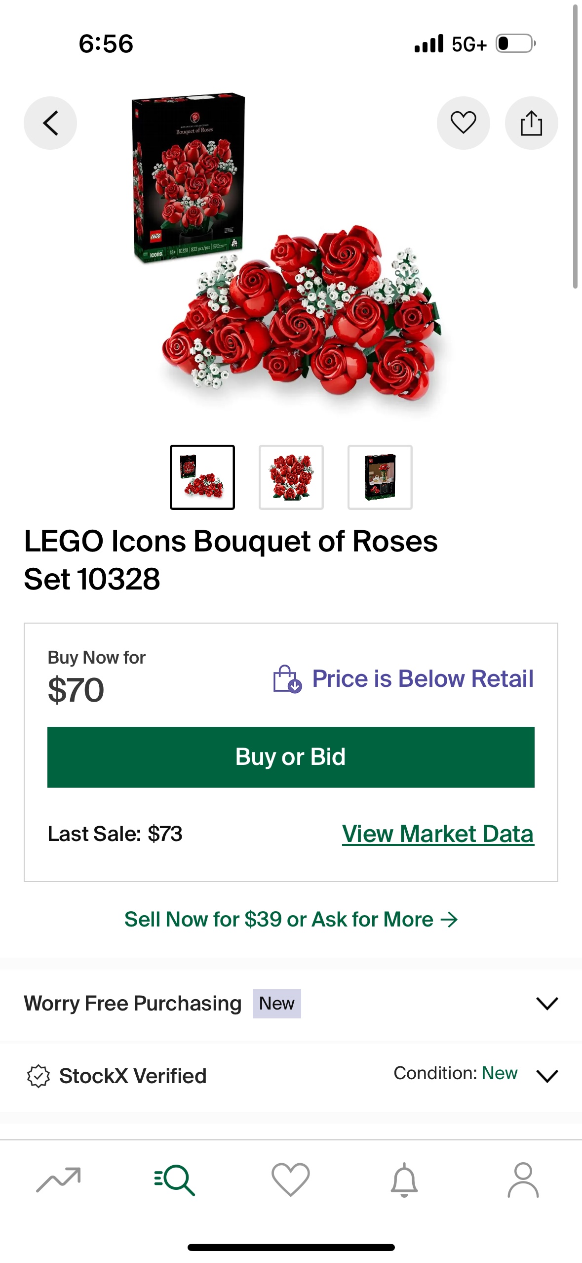 Lego bouquet of roses - photo 5