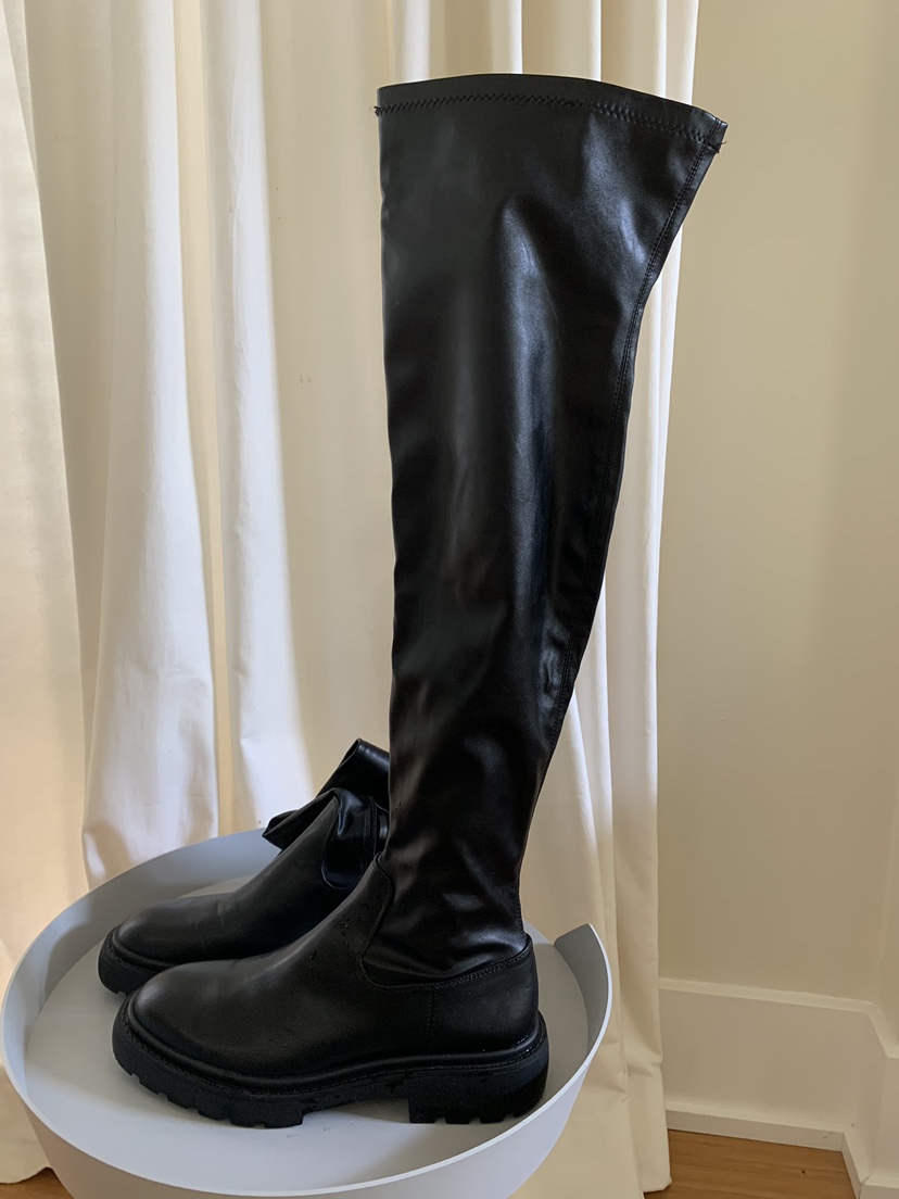 women’s over the knee lug sole boot - photo 3