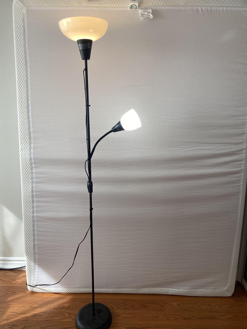 Standing lamp with 2 bulbs