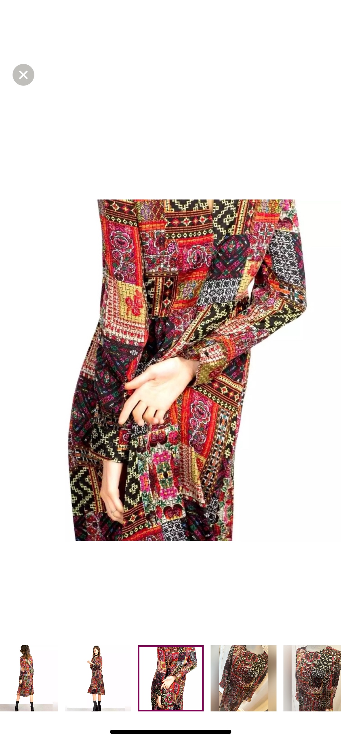 ZARA Velvet Patchwork Y2K Practical Magic Midi Dress size small - photo 4
