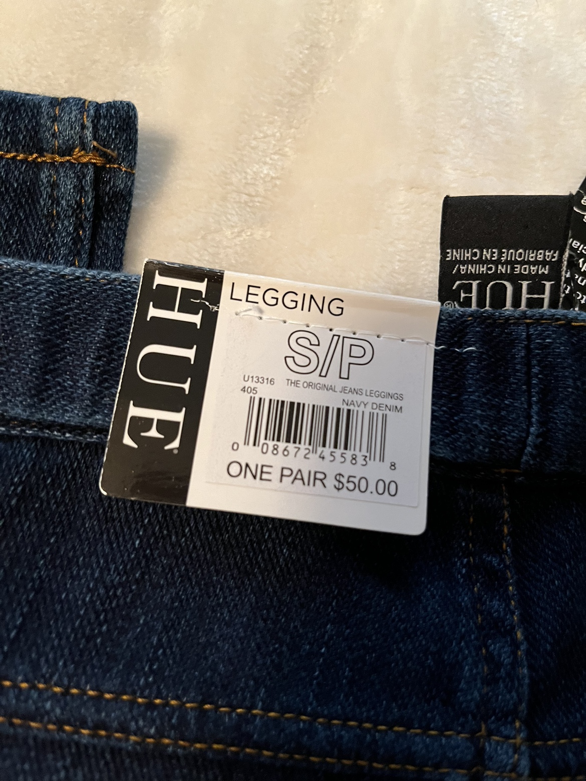 BNWT 2 pr HUE stretch jean/leggings. Size small image indicator(7)