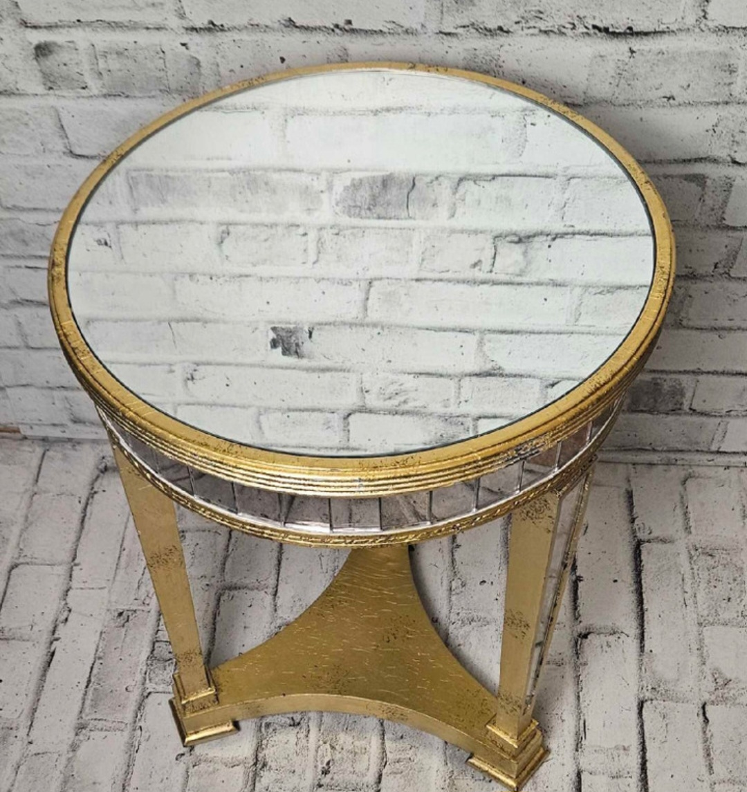 Chintz & Company Borghese Style Champagne Mirrored Side Table - photo 2