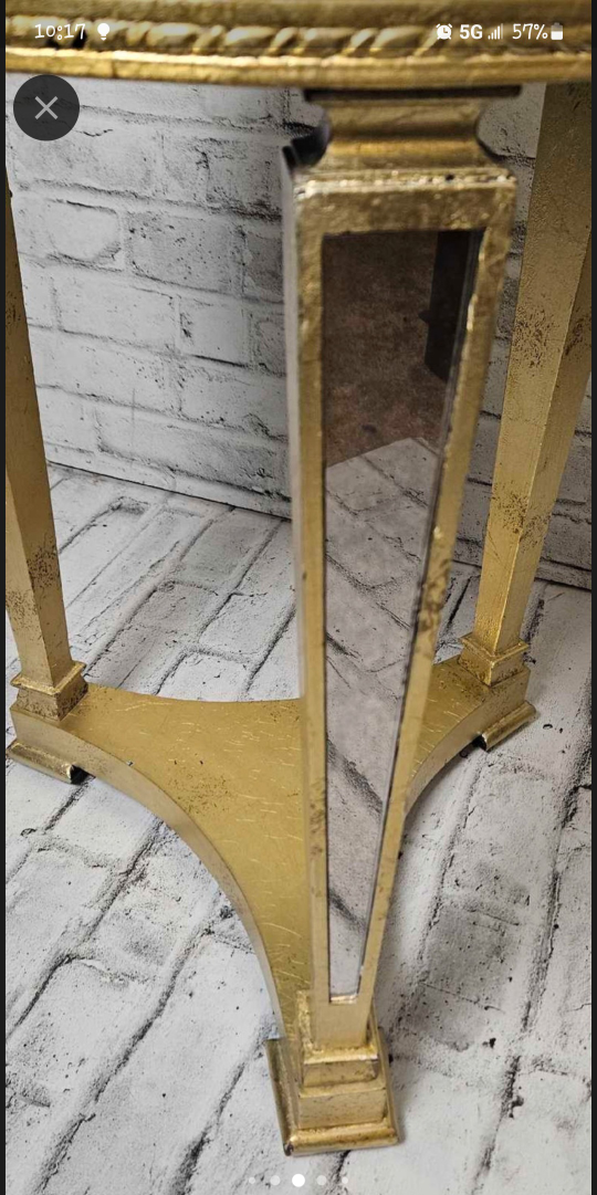 Chintz & Company Borghese Style Champagne Mirrored Side Table - photo 5